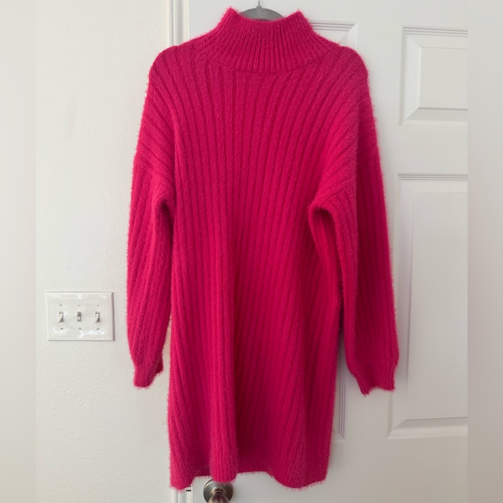 Anthropologie Sweater Dress - Hot Pink